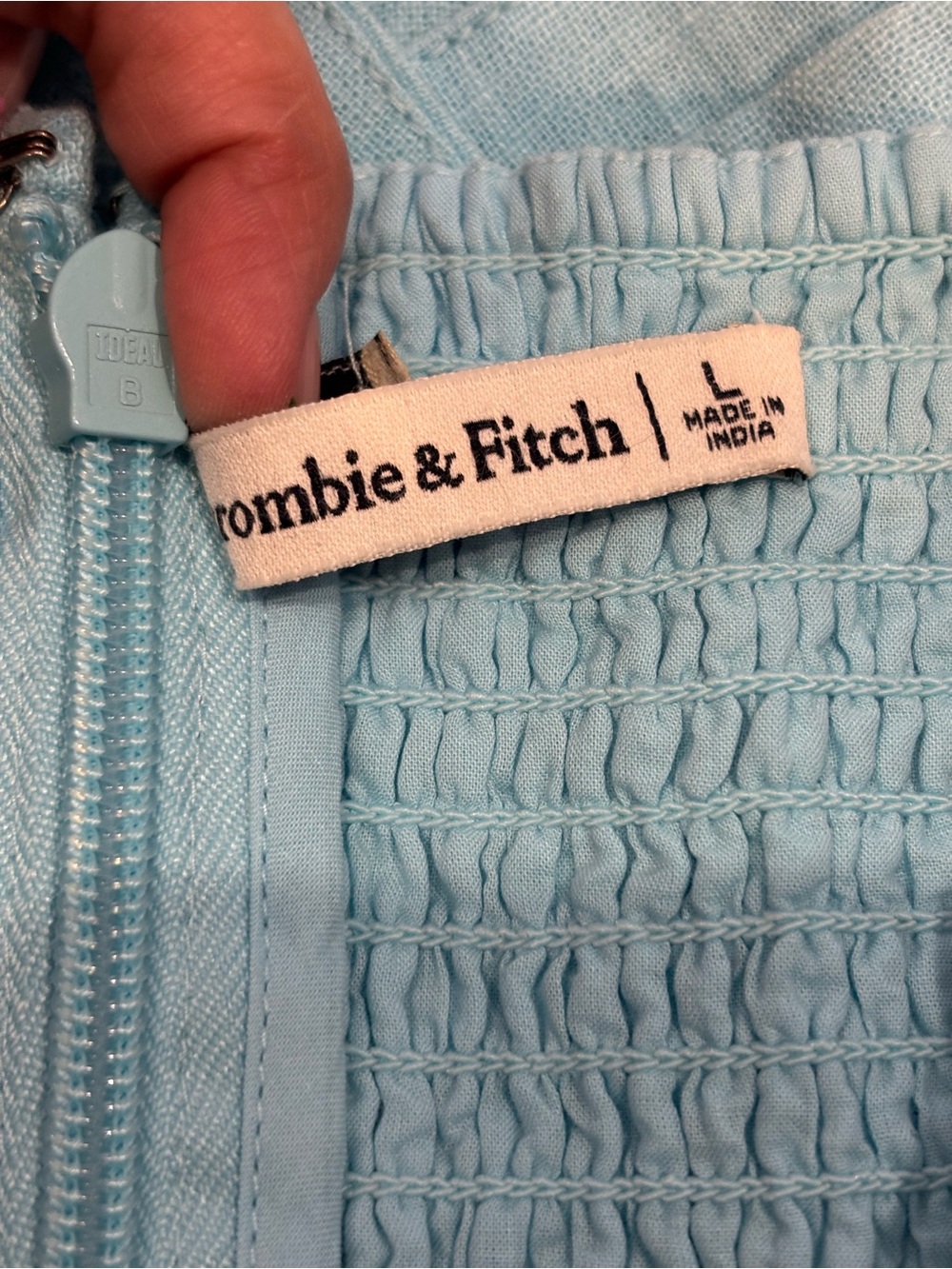 Abercrombie & Fitch Light Aqua Wrap High-Low Skirt - Picture 7 of 7